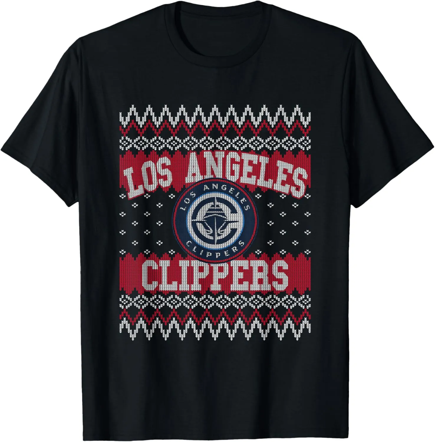 NBA Los Angeles Clippers Christmas Ugly Sweater Style T-Shirt