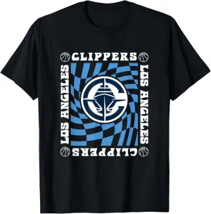NBA Los Angeles Clippers Retro Checkerboard Wave T-Shirt