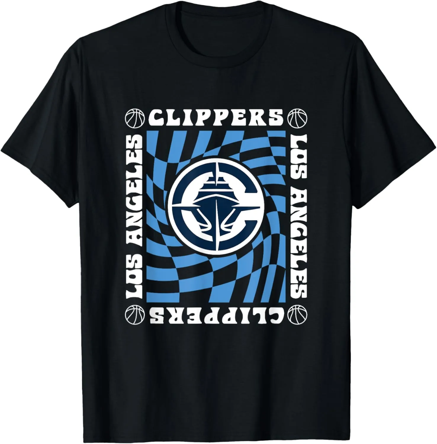 NBA Los Angeles Clippers Retro Checkerboard Wave T-Shirt