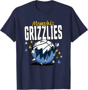 NBA Memphis Grizzlies Basketball Doodle Stars T-Shirt