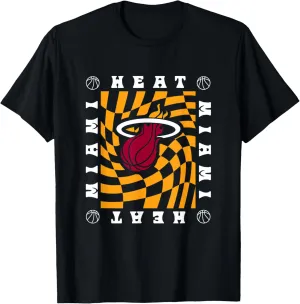 NBA Miami Heat Retro Checkerboard Wave T-Shirt