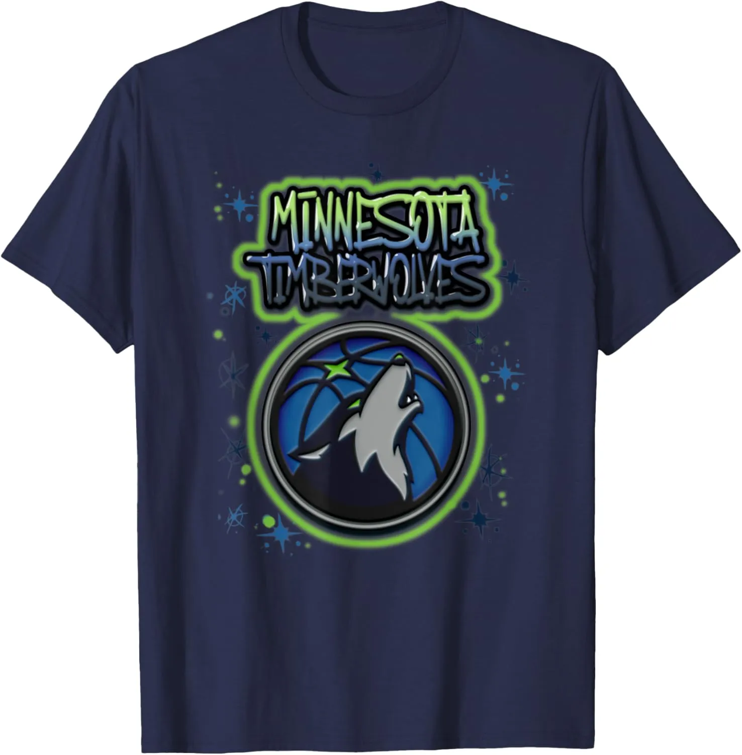 NBA Minnesota Timberwolves Airbrush Logo T-Shirt