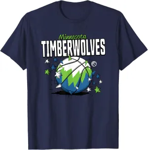 NBA Minnesota Timberwolves Basketball Doodle Stars T-Shirt