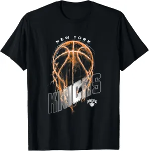NBA New York Knicks Lightning Bolt Basketball Logo T-Shirt