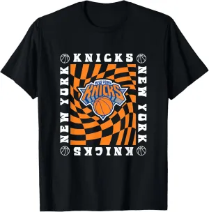 NBA New York Knicks Retro Checkerboard Wave T-Shirt