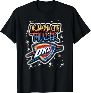NBA Oklahoma City Thunder Airbrush Logo T-Shirt