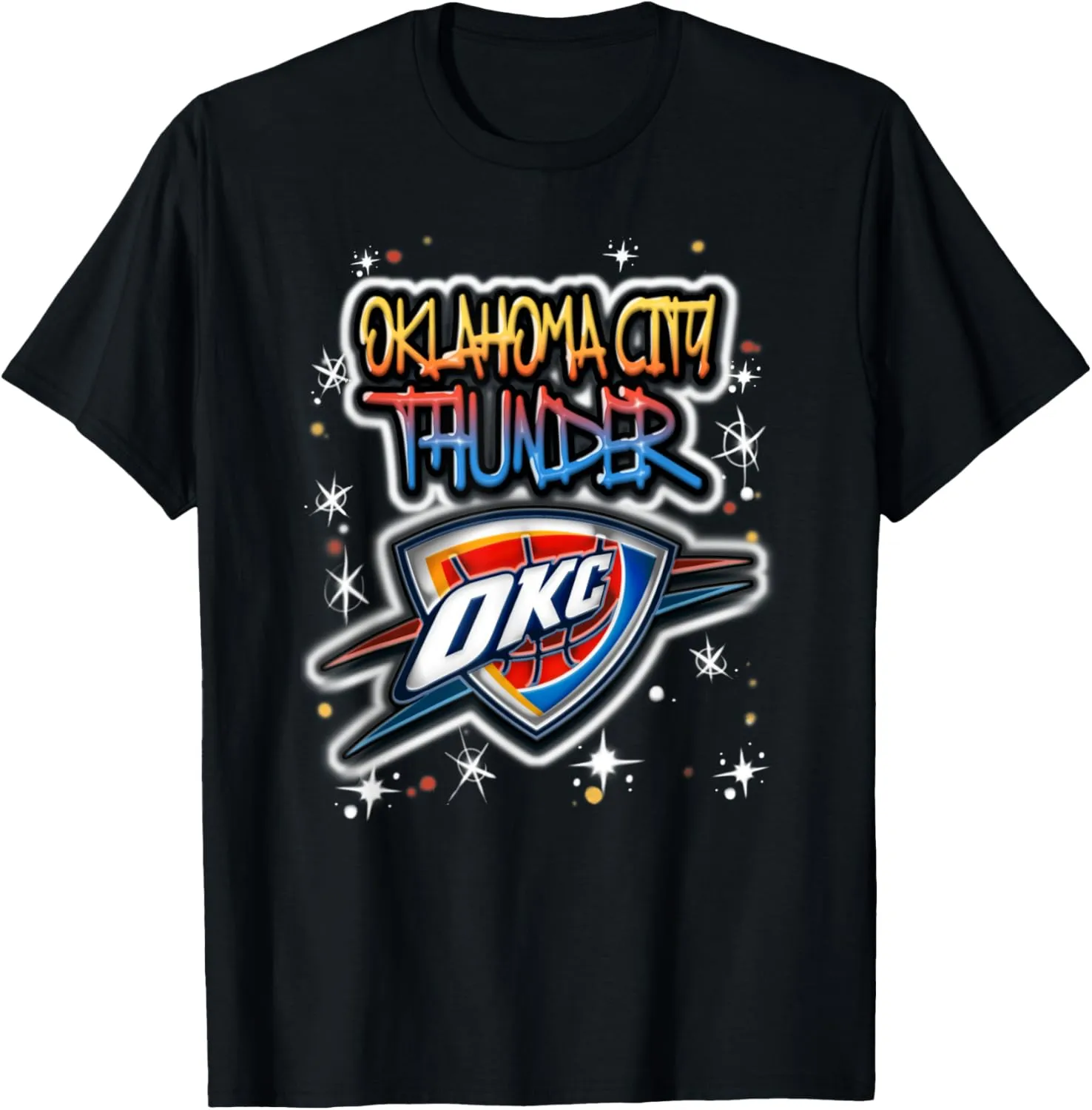 NBA Oklahoma City Thunder Airbrush Logo T-Shirt