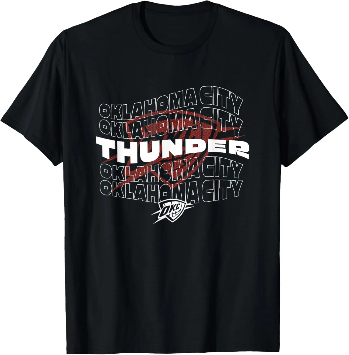 NBA Oklahoma City Thunder Wave Outline Team Logo T-Shirt