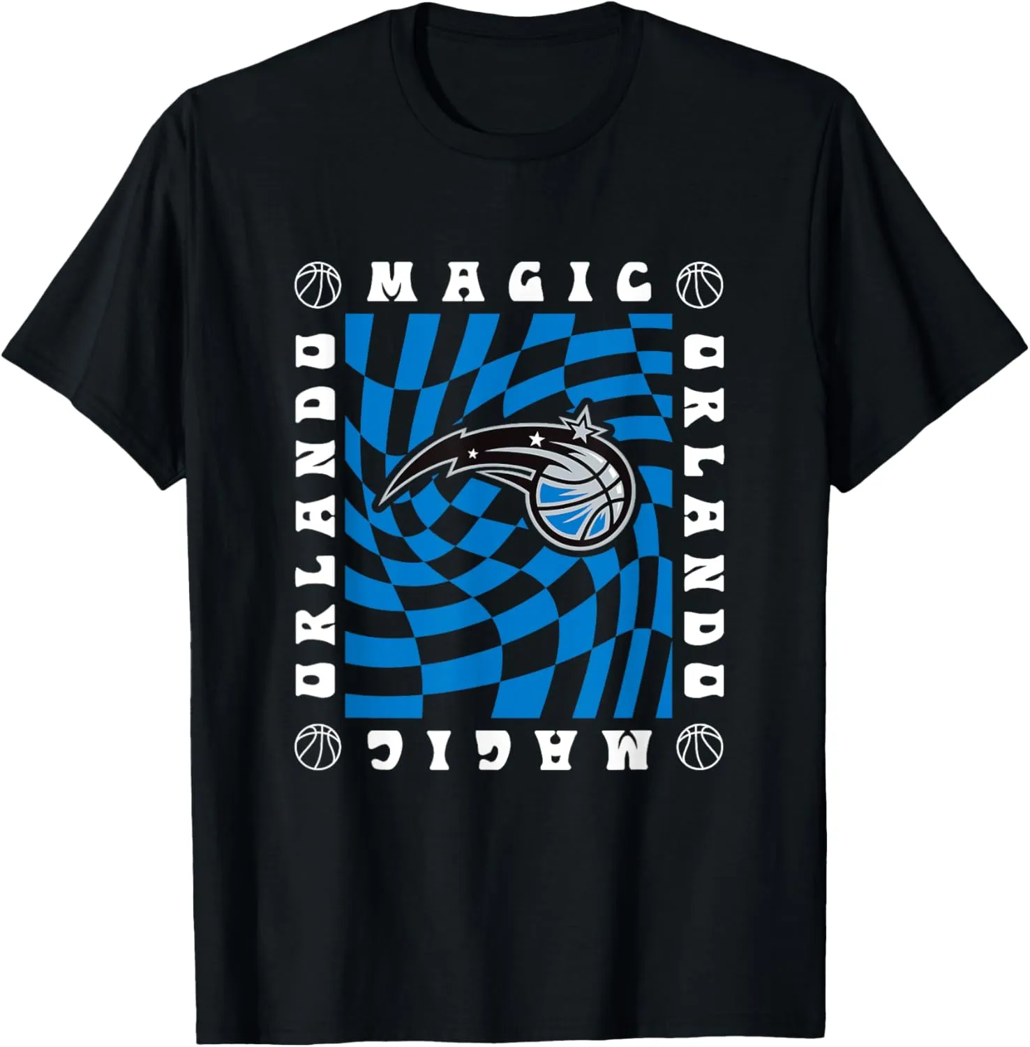 NBA Orlando Magic Retro Checkerboard Wave T-Shirt