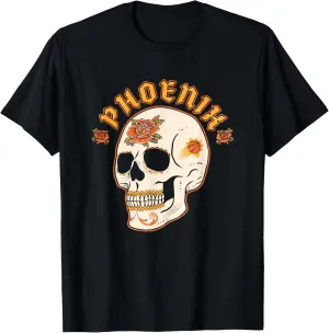 NBA Phoenix Suns Halloween Floral Skull T-Shirt