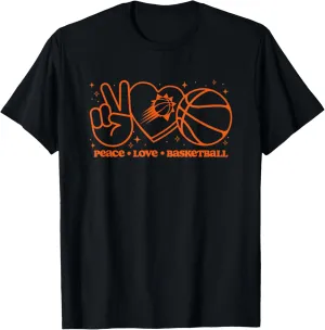 NBA Phoenix Suns Peace Love Basketball T-Shirt