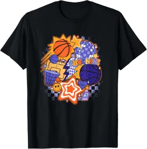 NBA Phoenix Suns Psychedelic Basketball Collage T-Shirt