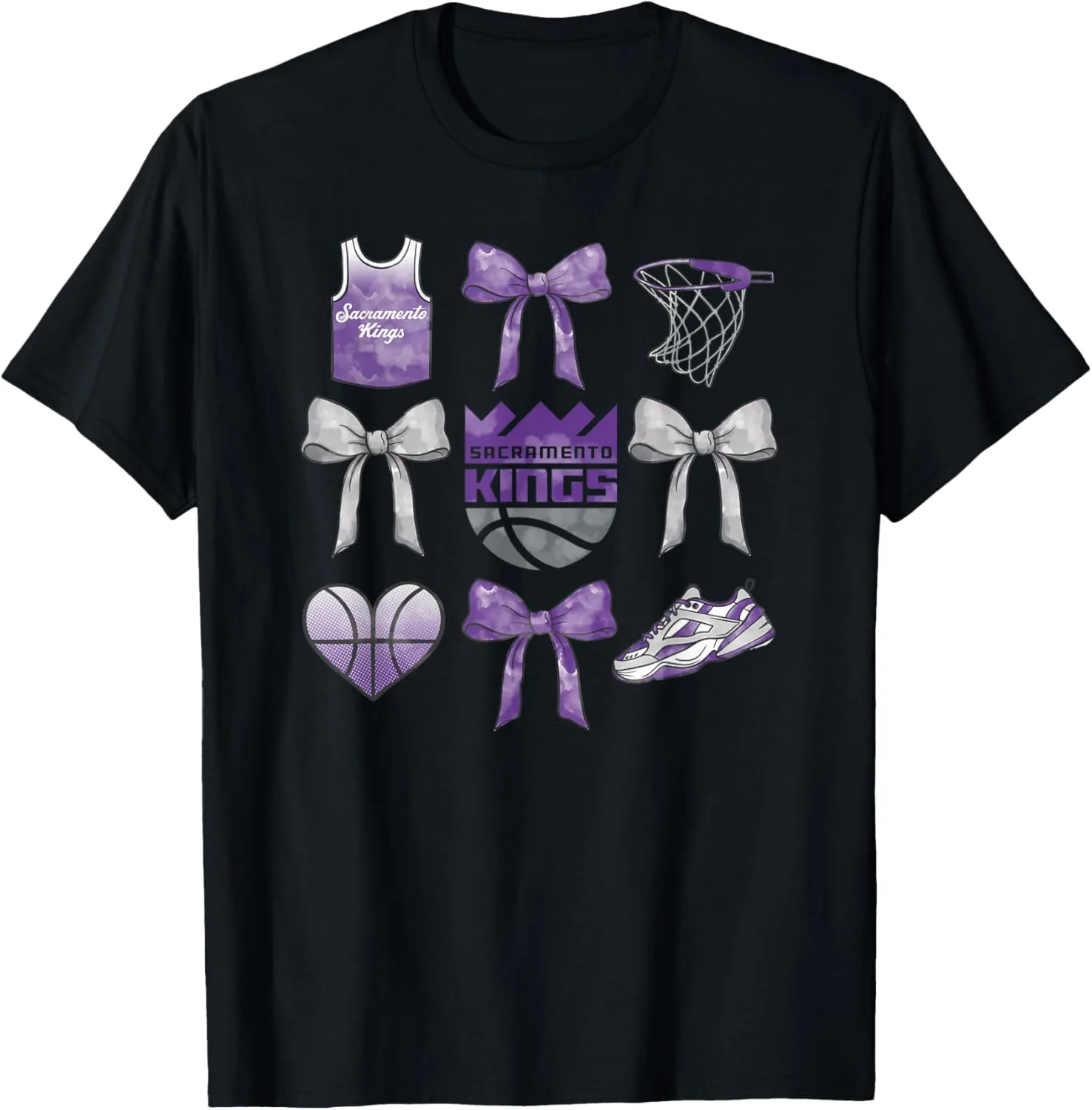 NBA Sacramento Kings Bow Grid T-Shirt