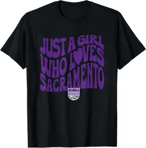 NBA Sacramento Kings Just A Girl Who Loves Sacramento Wave T-Shirt