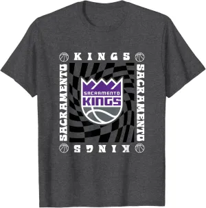 NBA Sacramento Kings Retro Checkerboard Wave T-Shirt