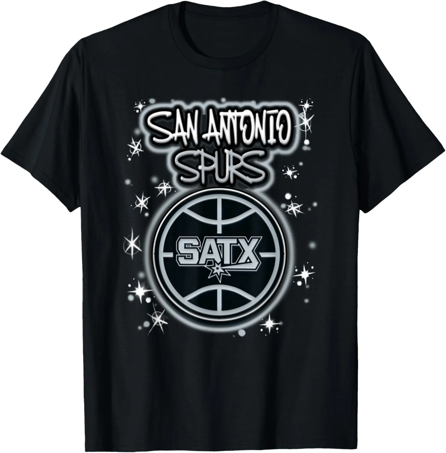 NBA San Antonio Spurs Airbrush Logo T-Shirt