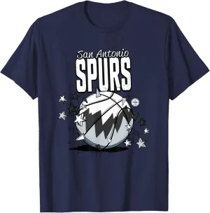 NBA San Antonio Spurs Basketball Doodle Stars T-Shirt