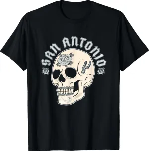 NBA San Antonio Spurs Halloween Floral Skull T-Shirt