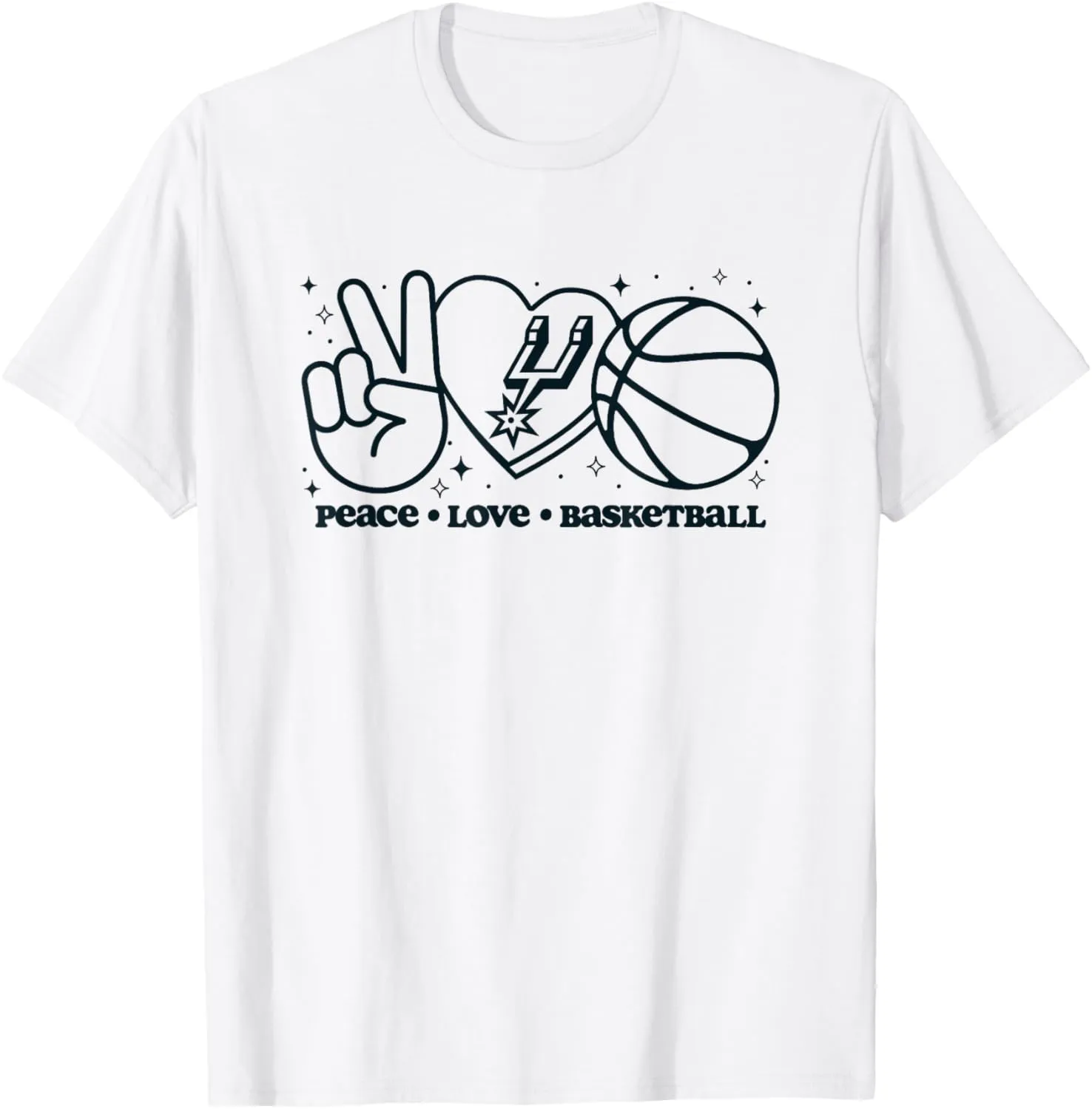NBA San Antonio Spurs Peace Love Basketball T-Shirt