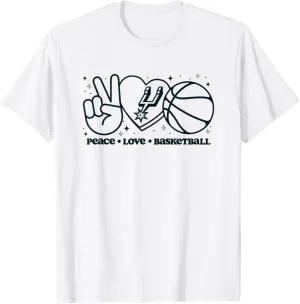 NBA San Antonio Spurs Peace Love Basketball T-Shirt