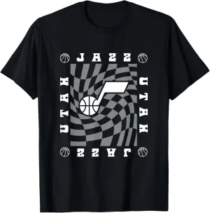 NBA Utah Jazz Retro Checkerboard Wave T-Shirt