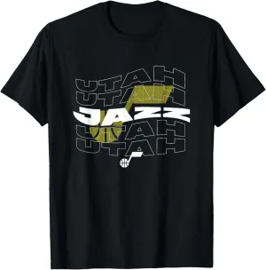 NBA Utah Jazz Wave Outline Team Logo T-Shirt