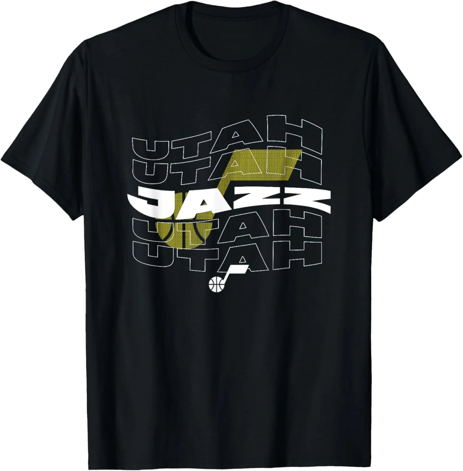 NBA Utah Jazz Wave Outline Team Logo T-Shirt