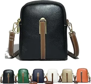 New Lychee Grain Leather Phone Bag,Cell Phone Purse Crossbody, Mini Stylish Lychee Pattern Shoulder Bag