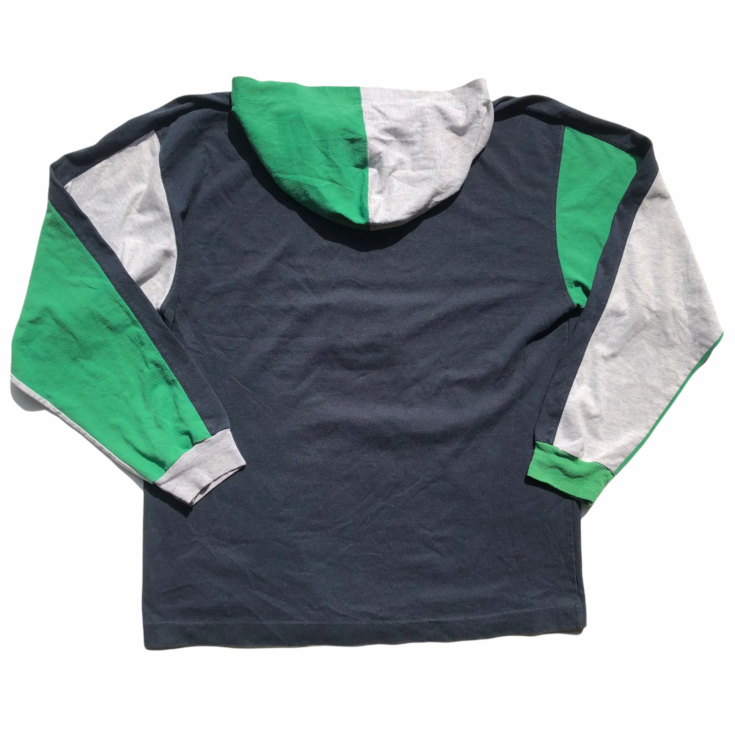 New York Jets Vintage Hooded Long Sleeve Shirt (Large)