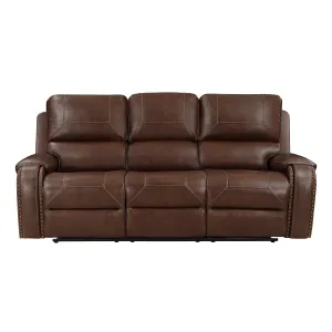 Newnan Brown Double Reclining Sofa