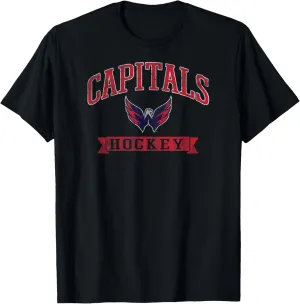 NHL Officially Licensed Vintage Hockey T-Shirt - Black, Small, Unisex-Adults & Kids