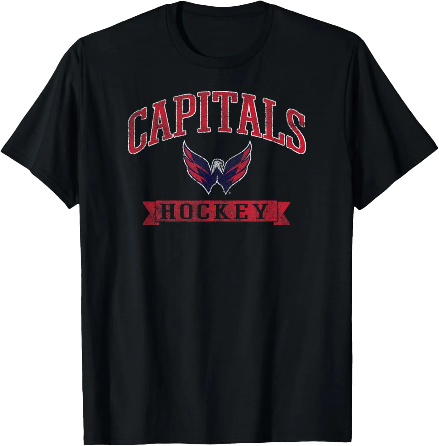 NHL Officially Licensed Vintage Hockey T-Shirt - Black, Small, Unisex-Adults & Kids