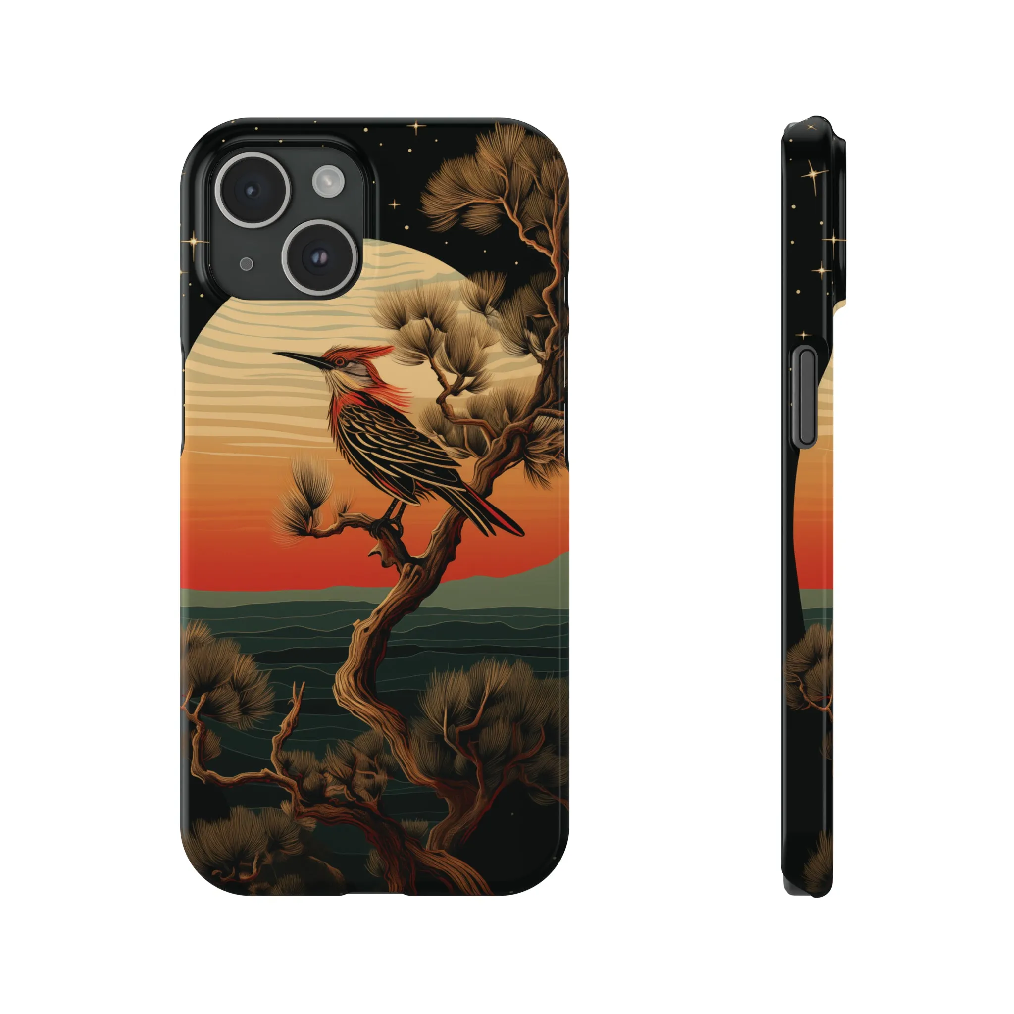 Nocturne Silhouettes : Hoopoe's Evening Council Snap-on Phone Case