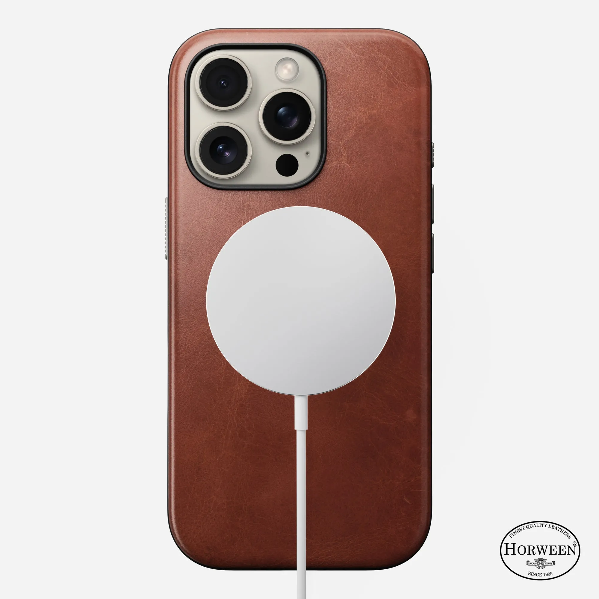NOMAD Modern Leather Case for iPhone 16 Pro 6.3" / 16 Pro Max 6.9" By Horween® Leather