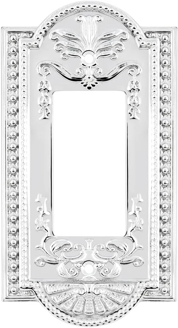 Nostalgic Warehouse 719857 Meadows Switch Plate with Single Rocker, Bright Chrome