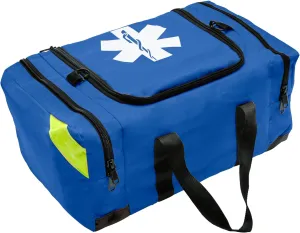 NOVAMEDIC Empty Blue Trauma First Aid Medical Bag, 21"x15"x5", Multi Compartment First Responder Carrier for EMT, Paramedics, Emergency and Medical Supplies Kit, Lightweight and Durable, Blue