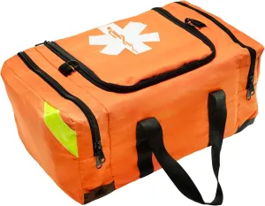 NOVAMEDIC Empty Orange Trauma First Aid Medical Bag, 21"x15"x5", Multi Compartment First Responder Carrier for EMT, Paramedics, Emergency and Medical Supplies Kit, Lightweight and Durable, Orange