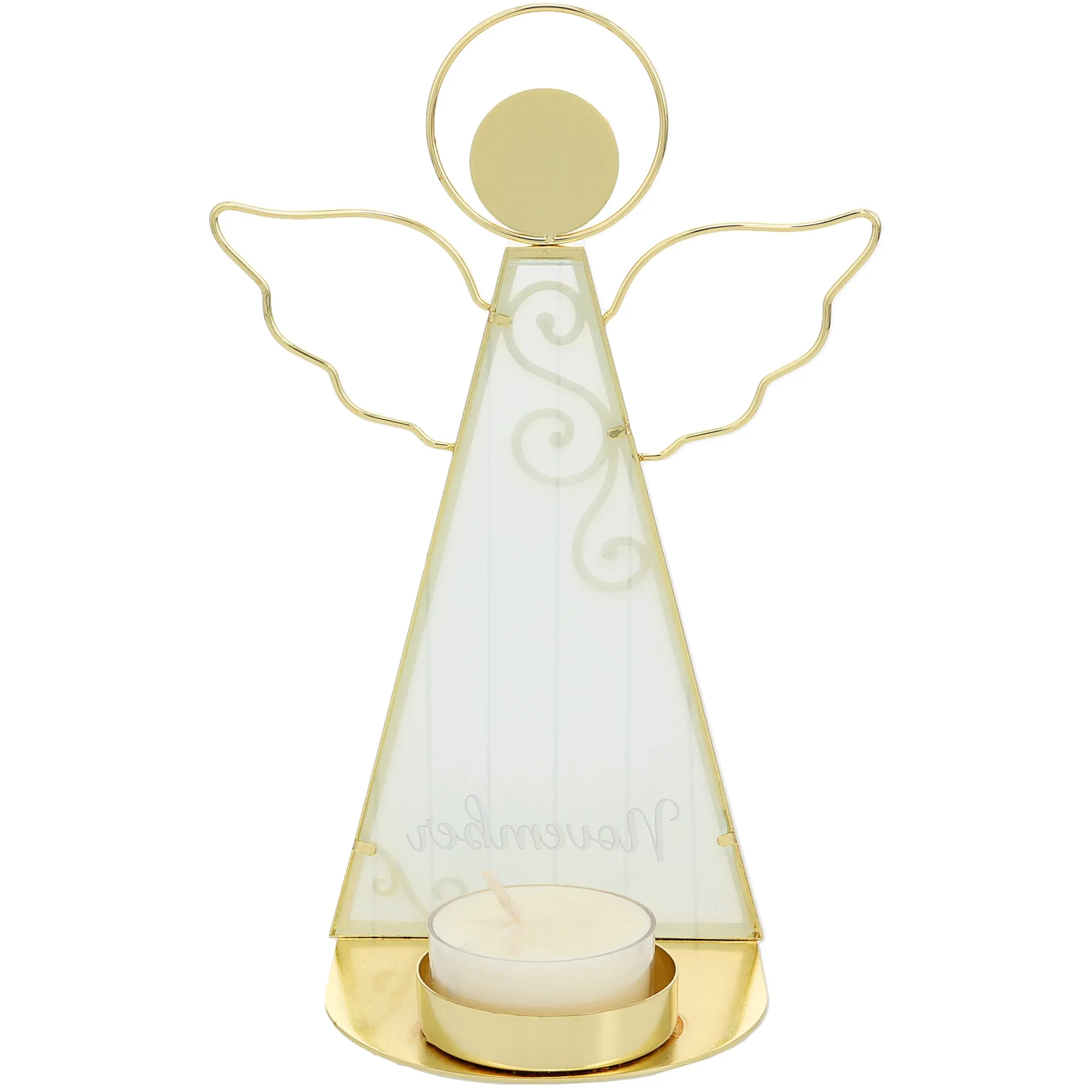 November 6.5" Monthly Angel Tea Light Holder