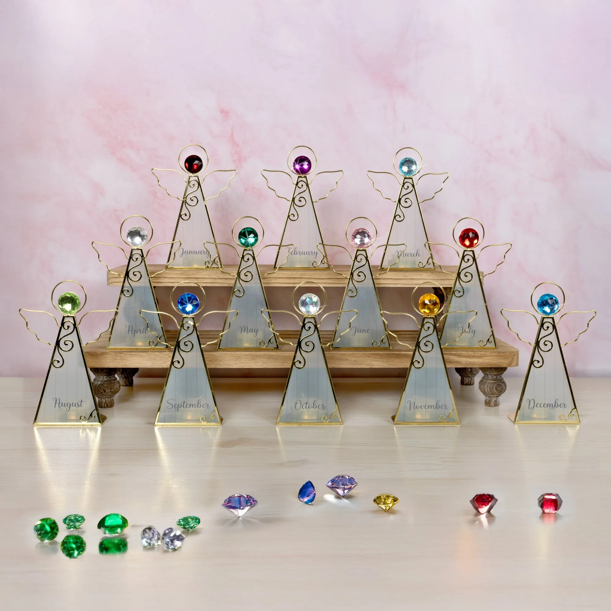 November 6.5" Monthly Angel Tea Light Holder