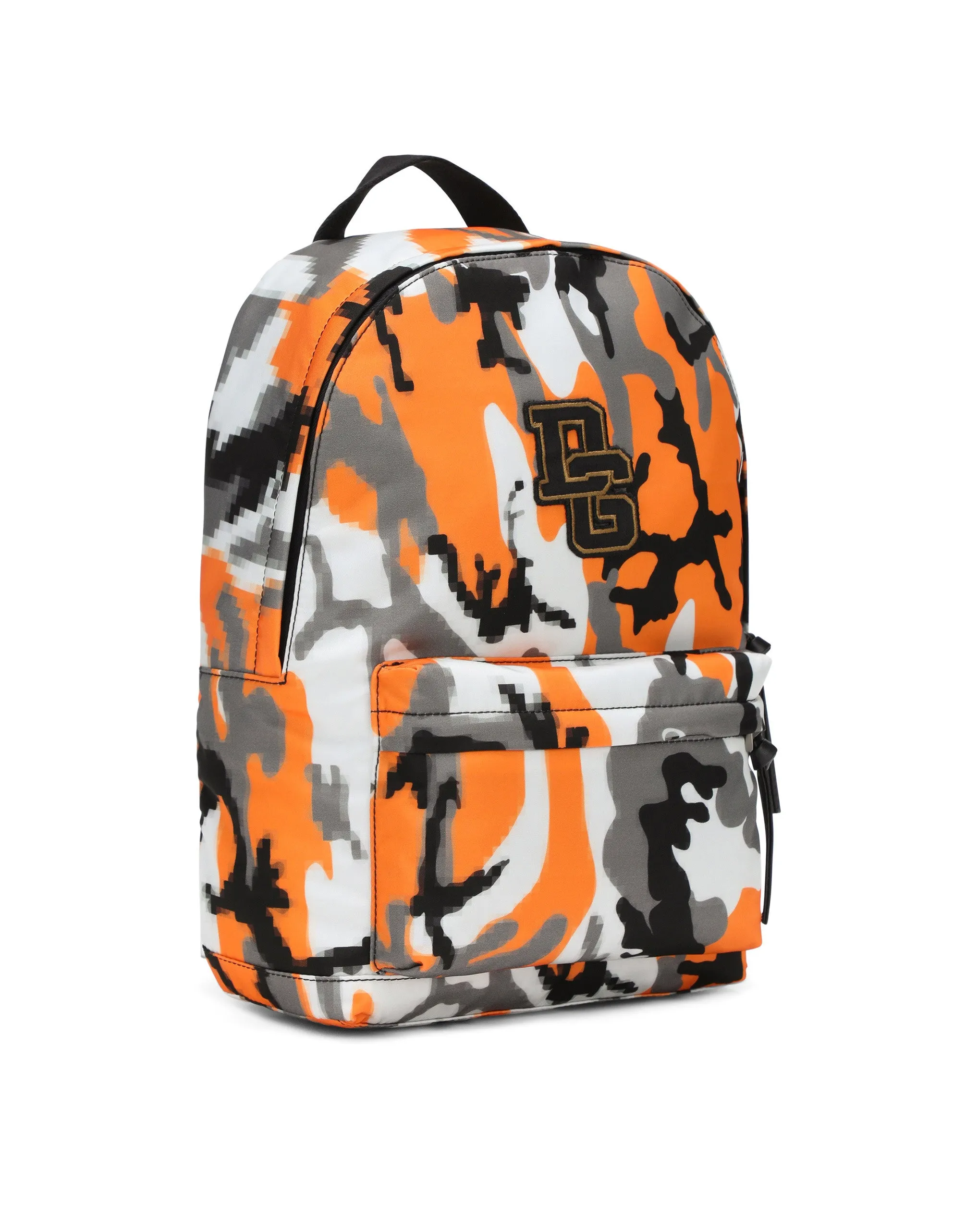 Nylon backpack with camouflage print