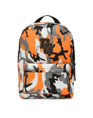 Nylon backpack with camouflage print