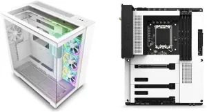 NZXT H9 Elite Dual-Chamber ATX Mid-Tower PC Gaming Case – Includes 3 x 120mm F120 RGB Duo Fans with Controller– Glass Front & N7 Z790 Motherboard - N7-Z79XT-W1 - Intel Z790 chipset (Supports 12th
