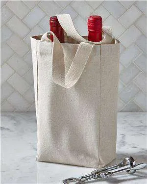 OAD Two-Bottle Wine Canvas Tote Bag - OAD112