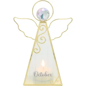 October 6.5" Monthly Angel Tea Light Holder