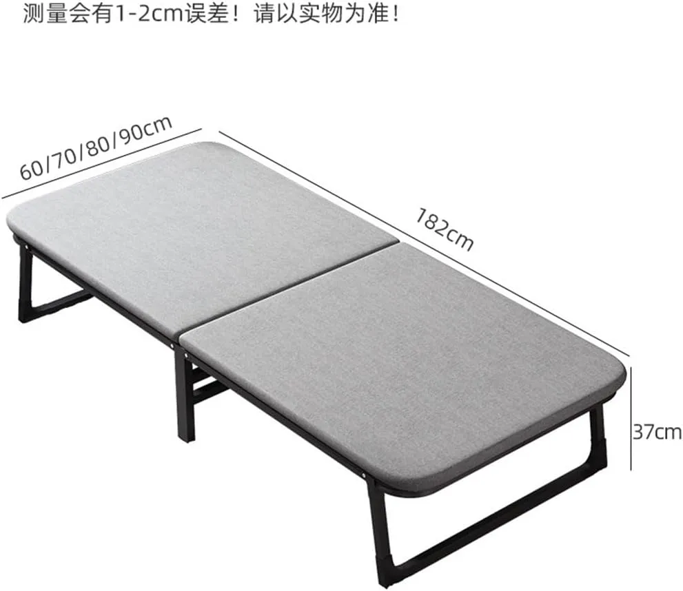 Office Folding Bed Upholstered Lunch Bed Single Household with Wheeled Beds Reinforced Beds Napping Artifacts(70cm)