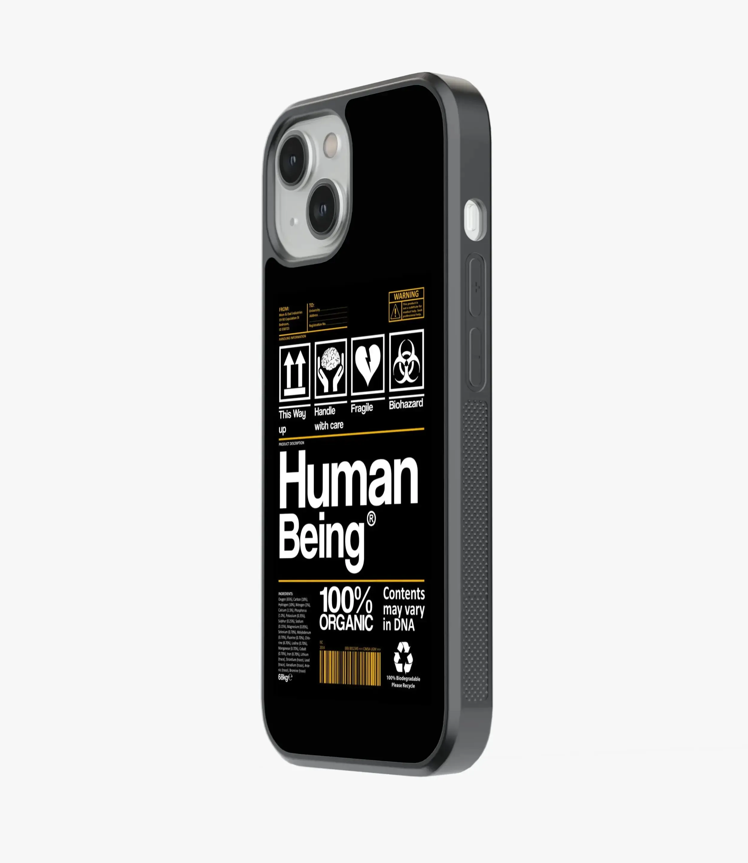 Organic Human Being Glass Phone Case
