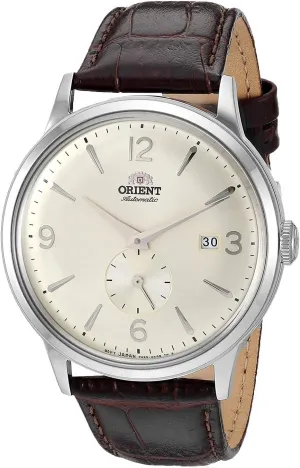 Orient Men's "Bambino Small Seconds" Japanese-Automatic Watch with Leather Strap, 21 mm