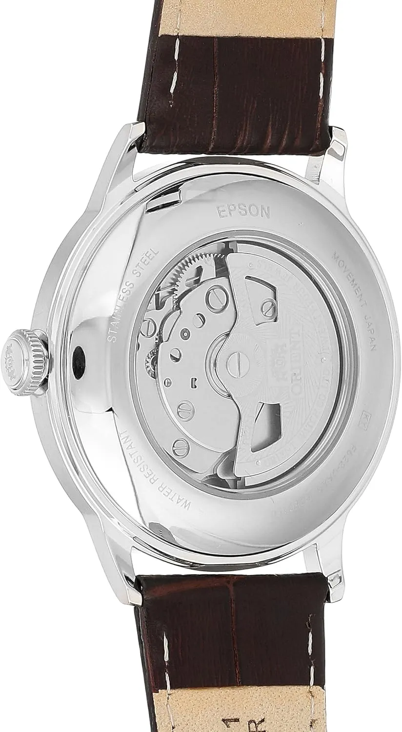 Orient Men's "Bambino Small Seconds" Japanese-Automatic Watch with Leather Strap, 21 mm