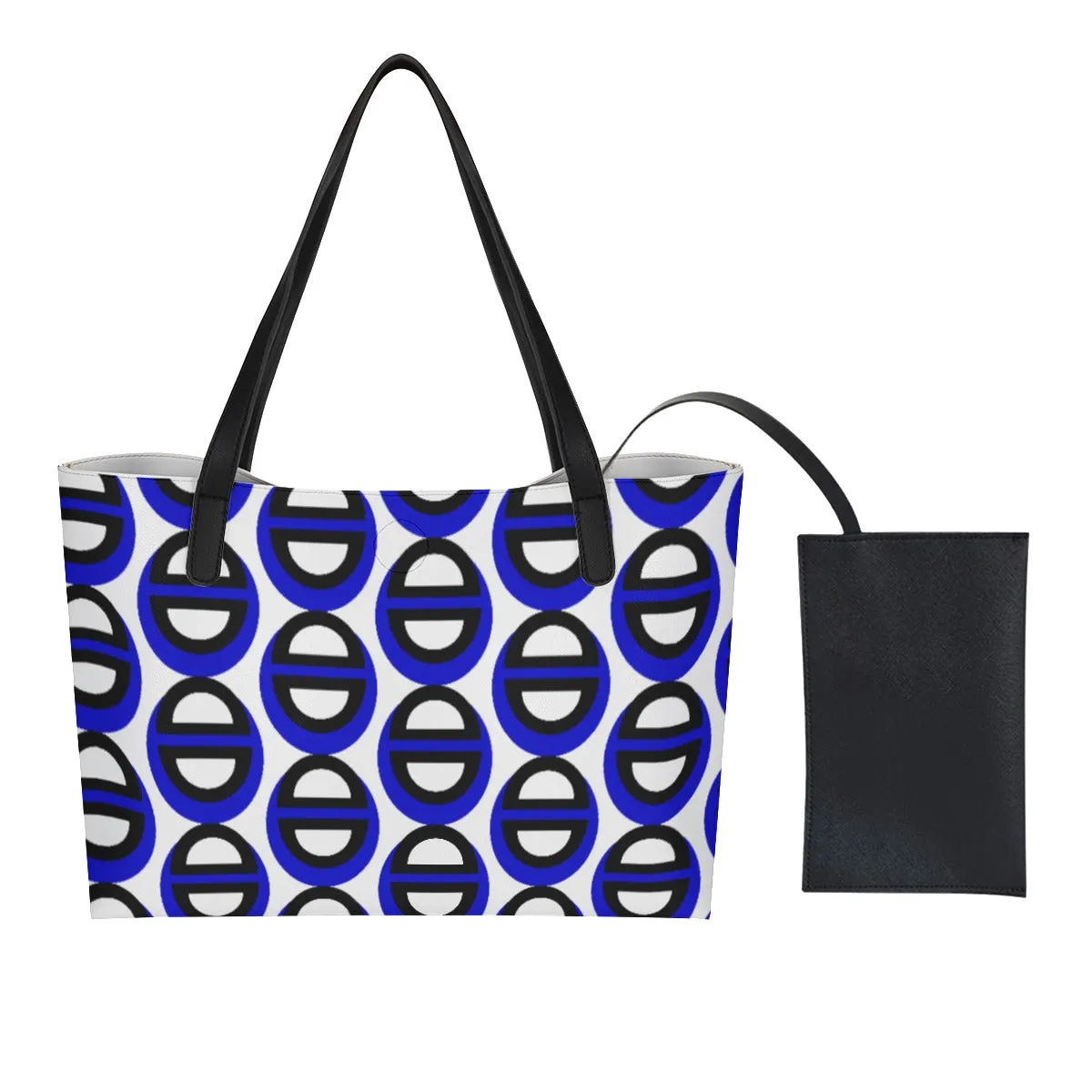 Origen Destination| Blu-Light Women's Tote Bag With Black Mini Purse