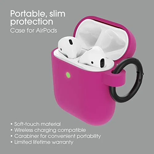 OTTERBOX Soft Touch Case for Apple AirPods (1st & 2nd Gen) - Strawberry Short (Dark Pink)